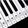 Faburo 2pcs Autocollants amovibles pour notes de piano Stickers transparents pour Clavier de piano 54