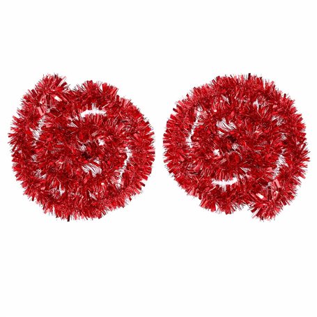 BBTO 2 Pièces Guirlandes Tinsel Métallique Tinsel Scintillant Guirlande de Décoration d'arbre de Noël Guirlandes Chunky