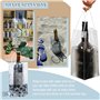 Sac De Glace Bouteille,Sanlianzi 6pcs Ice Bag Refrigerant Refroidisseur Vin Sac Réutilisable Sac à Vin Transparent Wine Cooler B