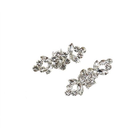 2 x Cristal Charm Strass Boucle Strass Décoration Clips pour Chaussures de Mariage