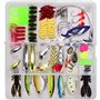 VOANZO Kit de 101 leurres de pêche avec boîte de rangement incluant Crankbaits Swimbaits Spinnerbaits et émerillons pour pêche à