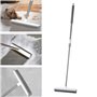 Balai en caoutchouc avec raclette - Brosse de sol pour tapis avec manche télescopique pour enlever les poils d'animaux, chats, c