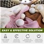 Lot de 6 balles de séchage réutilisables en laine de mouton - Pour sèche-linge - Adoucissant naturel - Avec sac de rangement