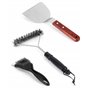 Kit de Nettoyage pour BBQ avec brosses en Acier et grattoir à Gril – Set de 3 brosses en INOX pour Grils à gaz