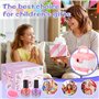 ENCOUN Maquillage Enfant Jouet Filles, Lavable Malette Maquillage Jouet, Coffret Maquillage Enfant, Maquillage Enfant Fille, Val