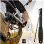 HEKOBAG 4 Pièces Outil de Démontage de Cassette de Vélo, Kit d'outils de Chaîne de Vélo avec 3 Anneaux de Verrouillage de Casset