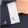 Mr.Van Boutons De Manchette Bateau à Voiles Plaqué Rhodium pour Hommes Chemise Business Mariage Ou comme Cadeau d'anniversaire