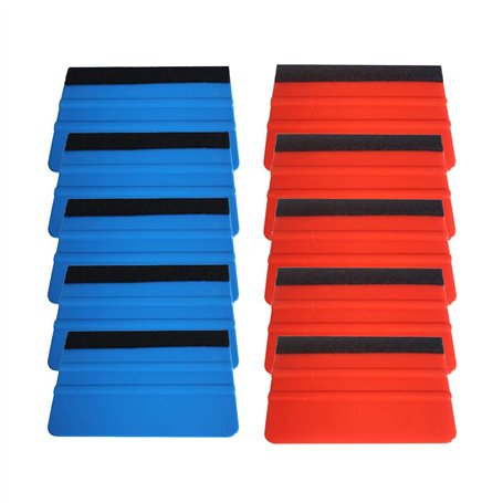 JIHUOO 10 Pièces Raclette de marouflage avec Bord en Feutrine pour Pose de Stickers Films Autocollants