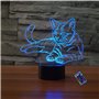 YTDZLTD Lampe 16 Couleurs Changeantes LED Illusion Optique 3D Chat Nuit Télécommande et Smart Touch Dimmable 4 Modes d'Éclairage