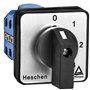 Heschen Commutateur de sélecteur à came rotative universelle LW28-20/0123.3 660V 20A 4 positions 3 phases 12 bornes CE