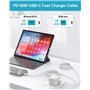 60W Câble USB C Charge Rapide pour iPhone 16/16 Pro Max/15/15 Pro Max/15 Plus