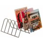 Rangement/ Étagère vinyle pour 75 vinyles | Métal noir mat | Accessoire vinyle | Porte-dépliants | Support à disques Magazines L
