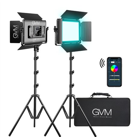 GVM Lampe Vidéo LED RVB avec Contrôle Bluetooth