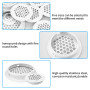 20 Pièces 5 Tailles Grille d'aération Trou Inox Blanc Ronde Grille Ventilation (19mm/25mm/29mm/35mm/53mm) Cuisine Meubles Grille