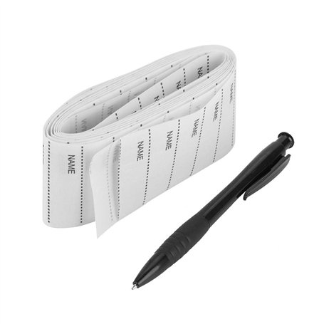 Lot de 200 étiquettes Tissées Blanches Avec Noms à Inscrire pour Vêtements À Coudre ou à Repasser pour Garderie et école