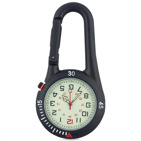 Nizirioo 1 montre d'infirmière : montre à quartz multifonctionnelle avec mousqueton