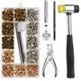 Nizirioo Lot de 360 Rivets pour Cuir 3 Couleurs à Double Capuchon