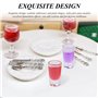 CVDYWDJIE 8 Ensembles De Modèles De Vaisselle Et 8 Tasses De Modèles De Jus, Vaisselle Miniature Simulée, Accessoires De Maison 