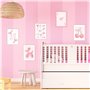 HDGSAFD 6 Morceaux d'affiche Esthétique Rose, Affiche De Mode Mignonne pour Filles, Bricolage d'art Mural Dessin Ornements Suspe