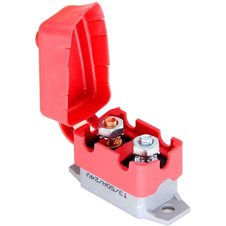 ANCLLO 50A disjoncteurs à réinitialisation Automatique 12V / 24V DC disjoncteurs d'arrêt de Court avec Couvercle et vis pour Voi