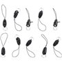 Lot de 10 boucles détachables noires pour téléphone portable