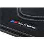 teileplus24 F656-FBA Tapis de Sol Sportline Design pour BMW Série 1 F20/ F21 2011-2019 Bordure de Bande Couture décorative