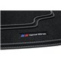 teileplus24 F656-FBA Tapis de Sol Sportline Design pour BMW Série 1 F20/ F21 2011-2019 Bordure de Bande Couture décorative