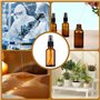 10PcsFlacon Spray Vide, 30 ml Ambré Bouteille Spray Verre, Flacon Huile Essentielle Vide avec entonnoir et Goutteur, adaptés aux