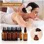 10PcsFlacon Spray Vide, 30 ml Ambré Bouteille Spray Verre, Flacon Huile Essentielle Vide avec entonnoir et Goutteur, adaptés aux