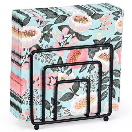 Peevisap Porte Serviette De Table En Métal Noir