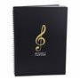 Dossier de rangement pour partitions de musique Format A4 20 pochettes G Clef