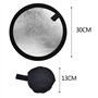 Réflecteur Pliable Portable,2 en 1 de 30 cm Portable Rond Réflecteur de Lumière Multi Disque en doré avec Argenté pour Studio ou