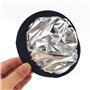 Réflecteur Pliable Portable,2 en 1 de 30 cm Portable Rond Réflecteur de Lumière Multi Disque en doré avec Argenté pour Studio ou