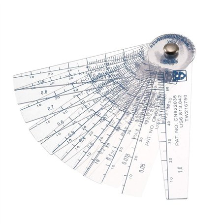 sourcing map 0.05-1mm plastique épaisseur Jauge d-Lacune dans outil mesure 13 1