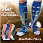 feifanshop 3 Paires Chaussette de Contention, Bas de Contention Chaussettes de Compression pour Hommes et Femmes, pour Football,