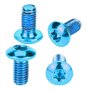 12 pièces vtt boulons de rotor de frein à disque vtt vis de vélo vis de disque de frein pour vtt route vtt tête T25 (bleu)