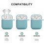 Étui en Silicone Compatible avec Les AirPods 2 1 avec kit de Nettoyage, étui de Protection Compatible avec Apple AirPods 2 avec 
