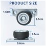 Universelles Roulettes Fixes pour Meubles Amovibles Roulettes Pivotantes avec Vis pour Ustensil