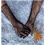 SINLOV Halloween dentelle gants de mariage manches longues tulle partie gants d'été bal dîner protection solaire gants robe
