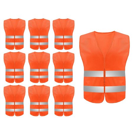 Hitopin 10 Pièces Gilet Réfléchissant de Sécurité Haute Visibilité pour Voiture