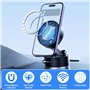 MriiVox Support Magnétique pour Téléphone avec Ventouse sous Vide, Pliable Support Téléphone Voiture Magnétique pour Série iPhon