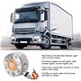 Duokon Feu de Position Latéral, Lampe de Rétroviseur à 24 LED Rouge-Jaune Lampe de Signalisation Imperméable pour Camion/Remorqu