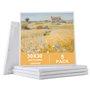 Toile Peinture (Lot de 5) – Toiles à Peindre Vierges 30x30 cm avec Cadre à Clés