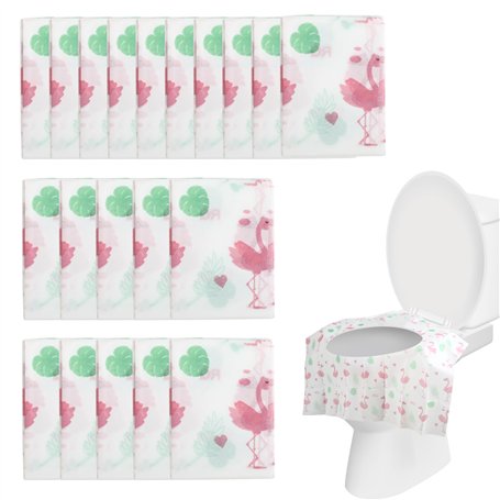 20 Protections Toilettes Jetables - Protège Cuvette WC Jetable - Protège Toilette Jetable
