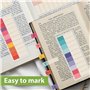 Post it marque page 1200 pièces – Marque page adhésif étanche et inscriptible – Post it livre autocollant – Index tabs colorés –
