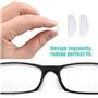 Coussin Nasal en Silicone,10 Paires Lunette Anti Glisse Lunettes Protection Nez Lunette Transparente Silicone Transparent Patins