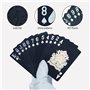 Jeu de Carte Noir,2 Pcs Cartes de Poker Étanche Jeu de Cartes Poker Étanches Professionnel de Luxe, Édition Noire 54 Cartes à Jo