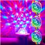 Lot De 3 Mini Boule Disco Usb Lumière De Fête