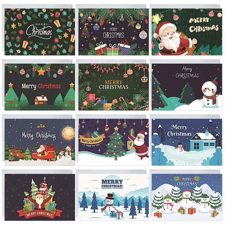 HOOPOE Carte Noel avec Enveloppe et Autocollants