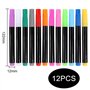 NXPUXP Marqueur Indélébile Multicolore,Lot de 12 marqueurs permanents à pointe ultrafine,encre résistante à l'eau et à faible od